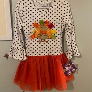 Blueberi Boulevard ribbon turkey polka dot tutu dress • size 5 • new with tags